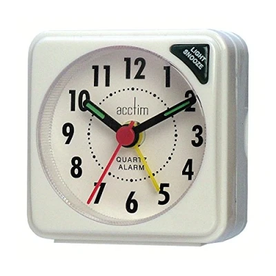 Image of Acctim Ingot Analogue Travel Alarm Clock Crescendo Quartz Luminous Hands Black 25/738WB
