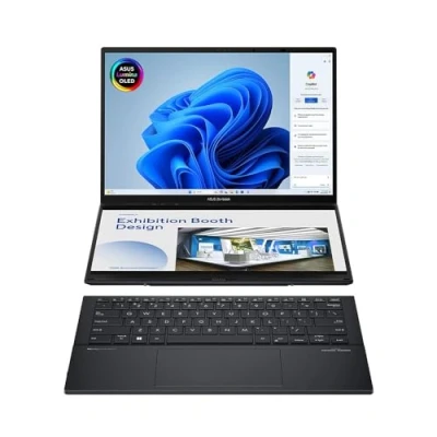 Image of ASUS Zenbook Duo 14 OLED UX8406MA 14.0&quot; 120Hz 3K Dual Touchscreen Laptop (Intel Core Ultra 9 185H, 32 GB RAM, 2 TB SSD, Detachable Keyboard, Windows 11) Intel EVO Certified