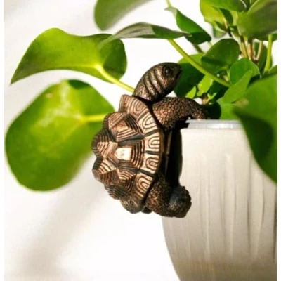 Image of Garden Mile Decorative pot Hanger for indoor plant pots Unique Resin Flower Planter Figurine Hanging Ornament Fun Buddies home decor (Tortoise)