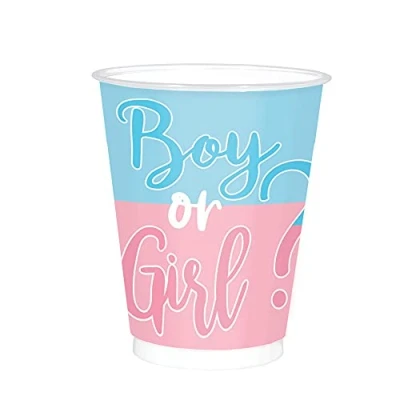 Image of amscan 9911334 66 The Big Gender Reveal Party Paper Cups 8 Pack