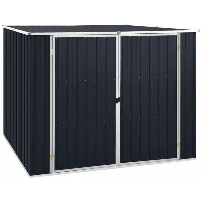 Image of vidaXL Garden Shed Anthracite 195x198x159 cm Galvanised Steel