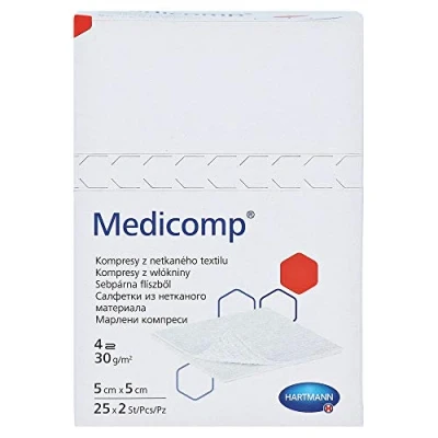 Image of Medicomp Kompr. 5x5 cm steril, 25X2 St