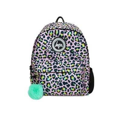 Image of hype BAGS Disco Leopard Polyester Unisex Backpacks in Multi Coloured Size: One Size