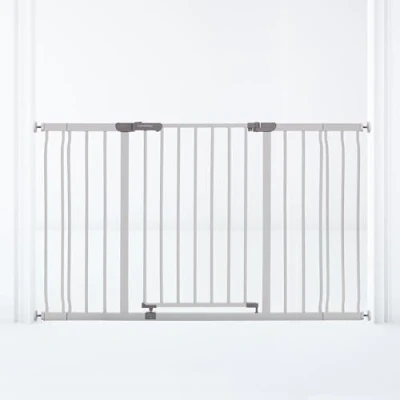 Image of Dreambaby Ava Extra Wide Baby Gate, Stair Fits Openings 99 132.5cm, 76cm Tall. Gate for Dogs and Babies. Pressure Mounted Safety Stay Open Feature, Inc. 9cm 18cm Extensions