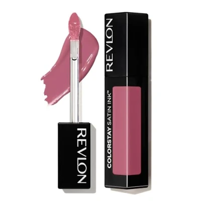 Image of Revlon ColorStay Satin Ink Liquid Lipstick, Longwear Rich Lip Colors, Formulated with Black Currant Seed Oil, 008 Mauvey, Darling .