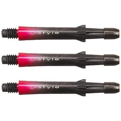 Image of LSTYLE Dart Shafts: L Shaft Carbon Two Tone Ombre Gradient Stems Red 260 in Between Length