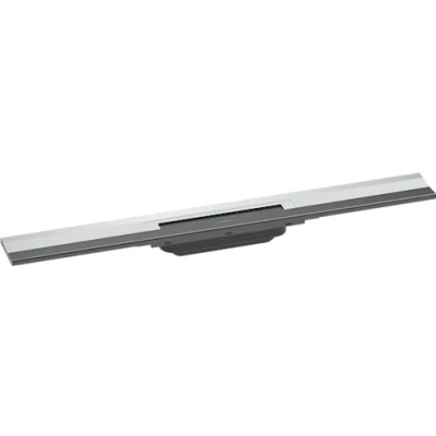 Image of hansgrohe 56050000 RainDrain Flex Complete Set Shower Drain 700 Can be Shortened for Wall Mounting Chrome Channel, 70 cm