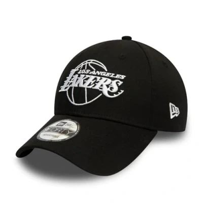 Image of New Era Los Angeles Lakers NBA Essential Outline Black 9Forty Adjustable Cap