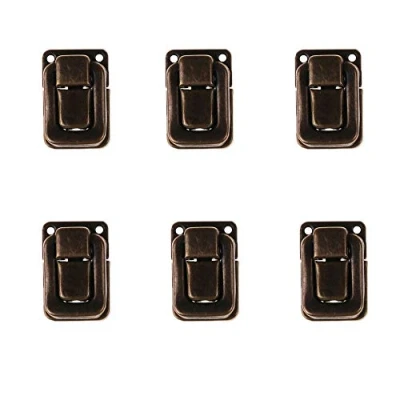 Image of Toggle Catch Lock Retro Decorative Hasp for Suitcase Chest Trunk Latch Clasp Pack of 6 (Bronze 38 * 25mm)