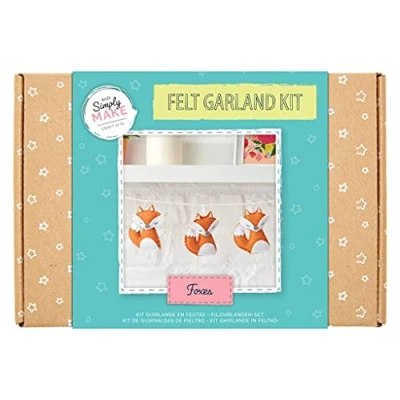 Image of Simply Make Felt Fox Garland Making Craft Kit, Autumn Hanging Decoration, Ideal For Adults And Teenagers, Will Add Cute Accents To Your Home Decor, Makes A Perfect Gift