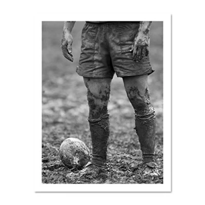 Image of Wee Blue Coo Dt Ball Rugby Mud Bowl Art Large Framed Print Poster Wall Decor 18x24 inch