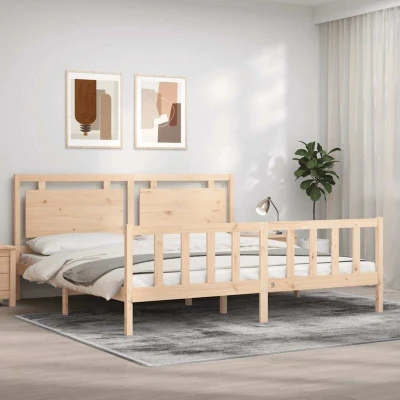 Image of vidaXL Bed Frame without Mattress Solid Wood Pine
