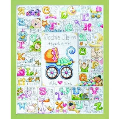 Image of Design Works Special Delivery Baby Sampler, Multi Color