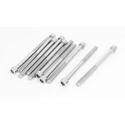 Image of sourcingmap M6x80mm 38mm Long Thread Stainless Steel Hex Key Socket Head Cap Screws Bolts 10pcs