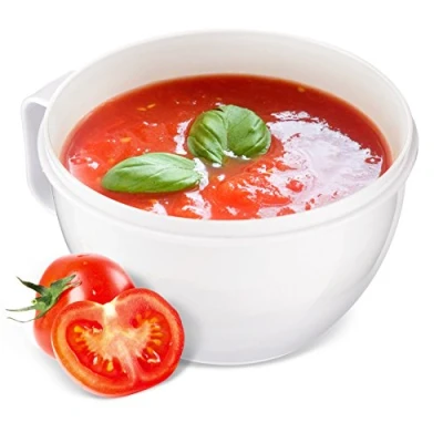 Image of BS 2 x 1 Litre Microwave Safe Soup Lunch Food Travel Work Cup Mug