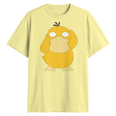 Image of Pokemon Big Face Charmander Pikachu Squirtle Bulbasaur Psyduck Snorlax Adult T Shirt, Light Yellow, 3XL