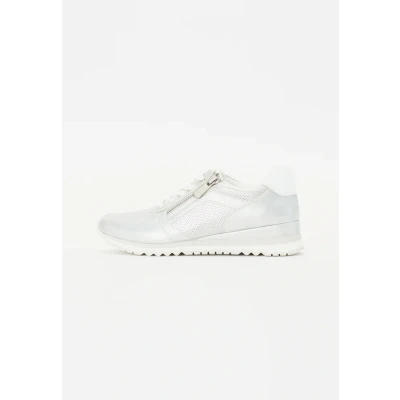 Image of Marco Tozzi Trainers, Women&#039;s, Size: 4, Silver coloured High quality imitation leather
