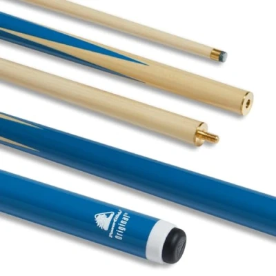 Image of POWERGLIDE ORIGINAL BLUE 2pc CENTRE SPLIT 57&quot; POOL/SNOOKER CUE