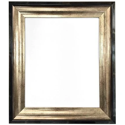 Image of FRAMES BY POST Firenza Antique Distressed Black and Gold Picture Photo Frame Plastic Glass 45 x 30cm