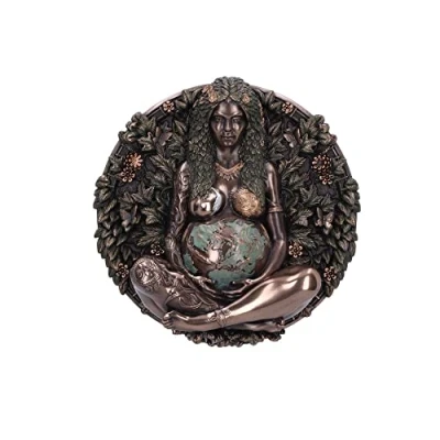 Image of Nemesis Now Mother Earth Wall Plaque, Bronze, 15cm, Resin