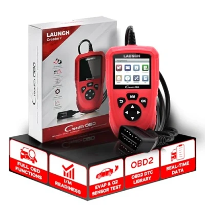 Image of LAUNCH OBD2 Diagnostic Tool: Car Code Reader for OBD II/EOBD Error Memory Readout, I/M Readiness, EVAP &amp; O2 Sensor Tests. Supports All Vehicles After 1996, 2.8 Inch, DTC in 8 Languages.
