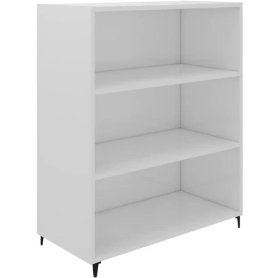 Image of Sideboard High Gloss White 69.5x32.5x90 cm Engineered Wood