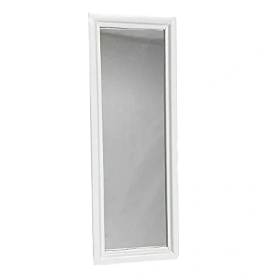 Image of Melody Jane Dolls House White Long Dressing Mirror Miniature Wooden Bedroom Wall Accessory