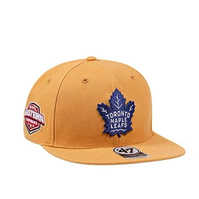 Image of &#039;47 Toronto Maple Leafs Grinder Edition Captain Snapback Cap NHL Ice Hockey, brown, One Size Fits All