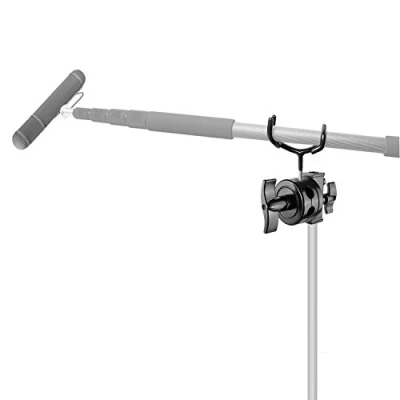 Image of Neewer Microphone Boom pole Mounting Adapter Includes 2.5 inch Grip Head and Support Holder, Fit on C Stand Mic (Black)