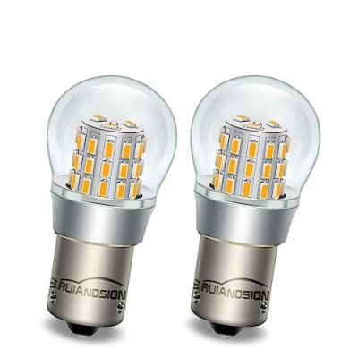 Image of Ruiandsion 2pcs BAU15S LED Bulbs Yellow Amber 10 30V 3014 39SMD Replacement Bulb for Car Backup Reverse Turn Signal Lights