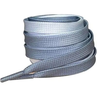 Image of 120cm Multi Coloured Grey Ombre Rainbow Flat Shoe Laces For Trainers Skate Shoes, Hi Tops, Shoes Boots are 10mm wide