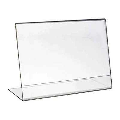 Image of HMF 46931 Acrylic Menu Holder inclined DIN A6 Landscape Format Transparent