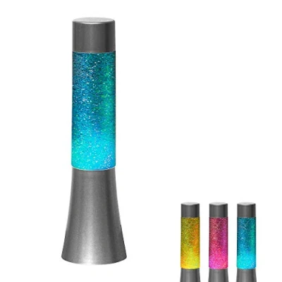 Image of LED Lava Lamp Glitter with Colour Changing Party Light Battery Operated Mood