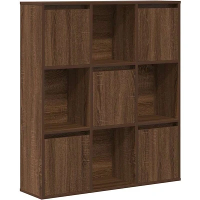 Image of vidaXL Bookcase Brown Oak 89x24x101.5 cm Engineered Wood