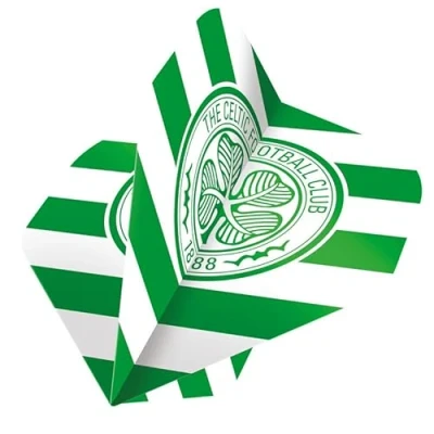 Image of FOCO Offically Licenced Celtic Football Club 100 Micron Standard Shape Dart Flights, Striped, 10 Sets of 3 Flights (F3918)
