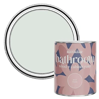 Image of Rust Oleum GREY Moisture Resistant Bathroom Wood and Cabinet Paint in Matt Finish LIBRARY 750ML