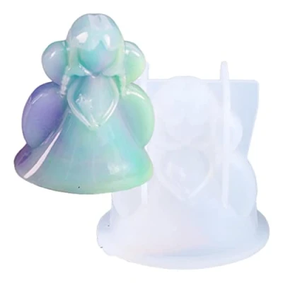 Image of Angel Candle Molds 3D Silicone Mold for Making Aromatherapy Molds, Reusable Mould Resin Crafts Soap, Easy to Demold