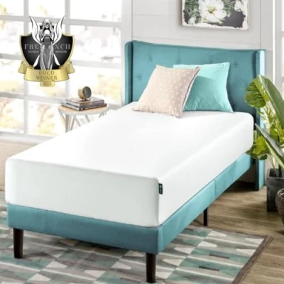 Image of Zinus Memory Foam 20.3 cm Green Tea Mattress, White, 90 x 190