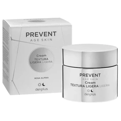 Image of Light Texture Face Cream Prevent Age Skin 50 ml. normal, combination and oily skin. Alpine pink. Deliplus
