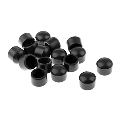 Image of 16 Pieces Table Football Rod Cover End Caps Rubber Soccer Foosball Accessories