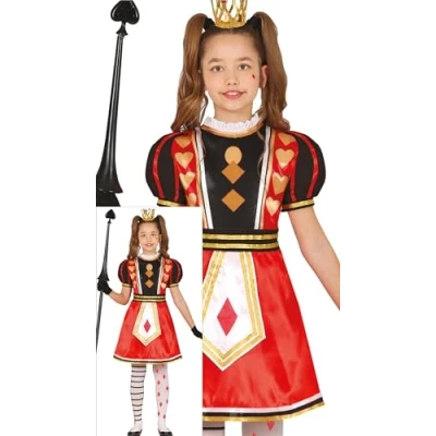 Image of FIESTAS GUIRCA Queen of Diamonds Girls Fancy Dress Costume Fairytale Kids Costumes Age 10 12 Years