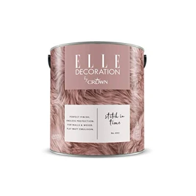 Image of ELLE Decoration by CROWN 2.5L Flat MATT Emulsion Paint Stitch in Time No 402