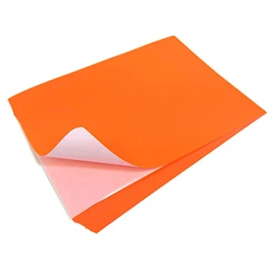 Image of Evergreen Goods™ 10 Sheets A4 Neon Fluorescent Orange Sticker Paper Labels Laser Printable Self Adhesive Suitable for Cricut and Silhouette Craft Cutters Great Markers to Make Bold Signages