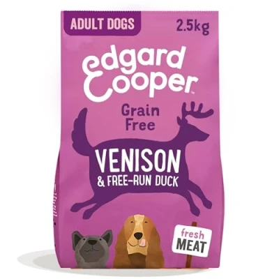 Image of Edgard Cooper Adult Dry Dog Food (Venison &amp; Duck, 2.5kg), Grain Gluten Free, Hypoallergenic, Natural Ingredients fresh meat, full of essential amino acids for healthy insides