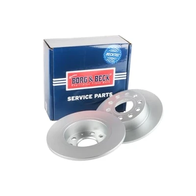Image of Borg &amp; Beck BBD4382 Brake Disc Pair (Rear): Audi, VW A3, Golf 03