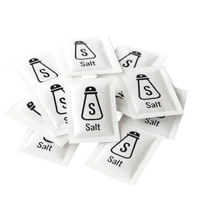 Image of 100 Salt Sachets Individually Wrapped Table Portions Disposable Packets for Travel, Catering, Takeaway, Lunchboxes &amp; Portion Control by Espresso Yourself