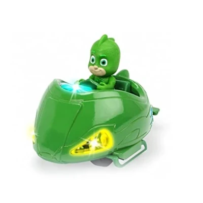 Image of Dickie Toys PJ Masks 203142001 Mission Racer, Die Cast Vehicle, Includes Gekko Figure, 12 cm, Green