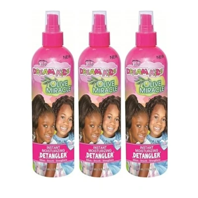 Image of African Pride Dream Kids Olive Miracle Detangler 8oz (3 Pack) by