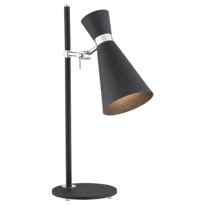 Image of Lukka Desk Task Table Lamp Black Structure, Chrome