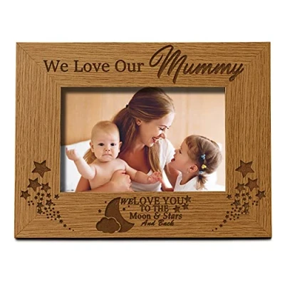 Image of ukgiftstoreonline We Love Our Mummy Wooden Photo Frame Gift (5 x 7 Inch)